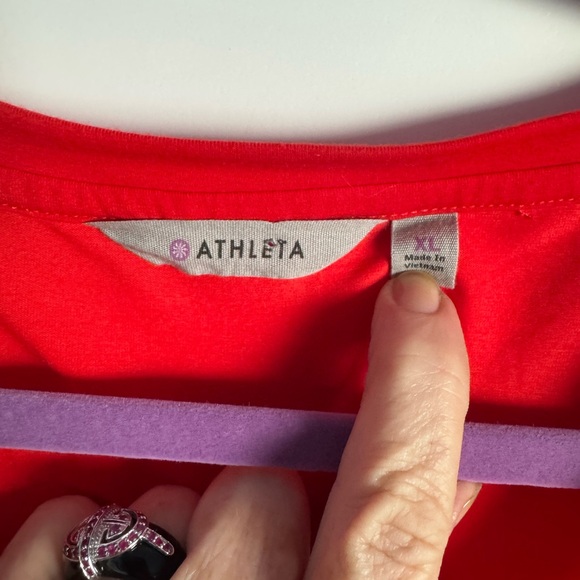 ATHLETA, orange tee, like new - Picture 2 of 5